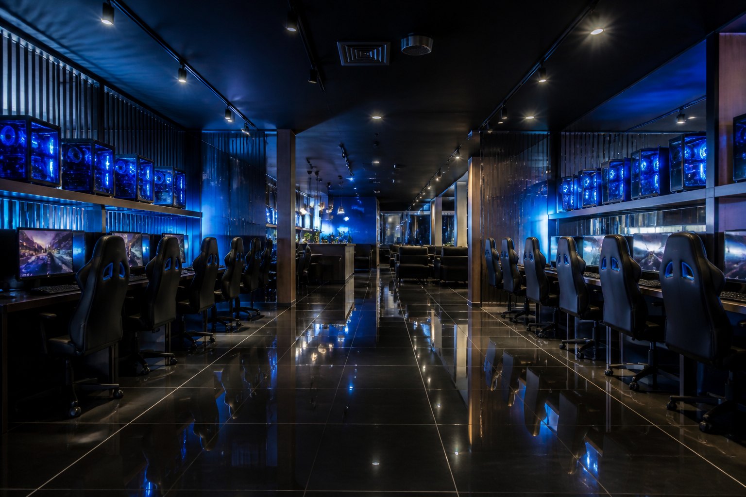 Interior of the LAN HARBOR gaming club